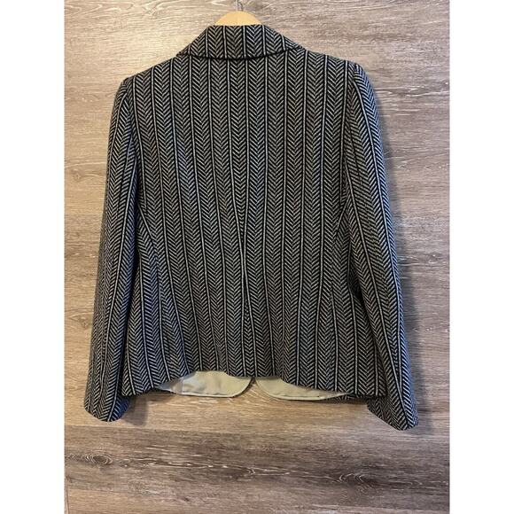 Vintage Giorgio Armani Collezioni Herringbone Blazer 100% Wool Women Sz 10 - Picture 8 of 12